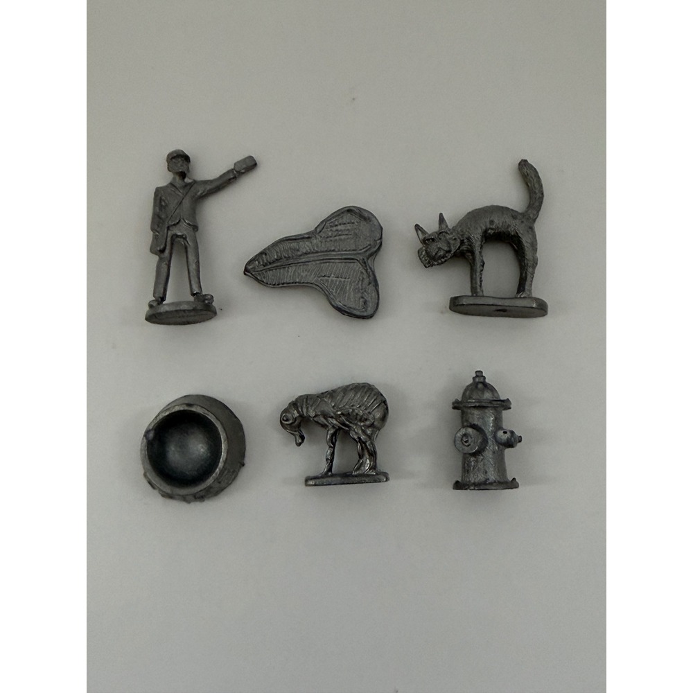 Pug-Opoly Board Game Replacement Tokens Set of 6 Metal Playing Pieces
